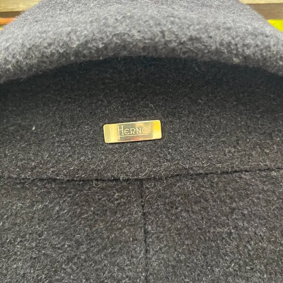 Herno Convertible Wool Pea Coat – Black, Size 44 - Picture 8 of 8